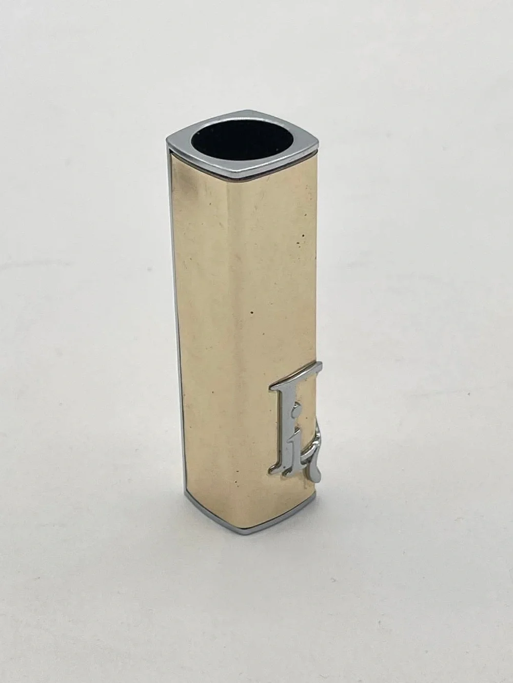 Dior Gold and Silver Logo Lipstick Holder